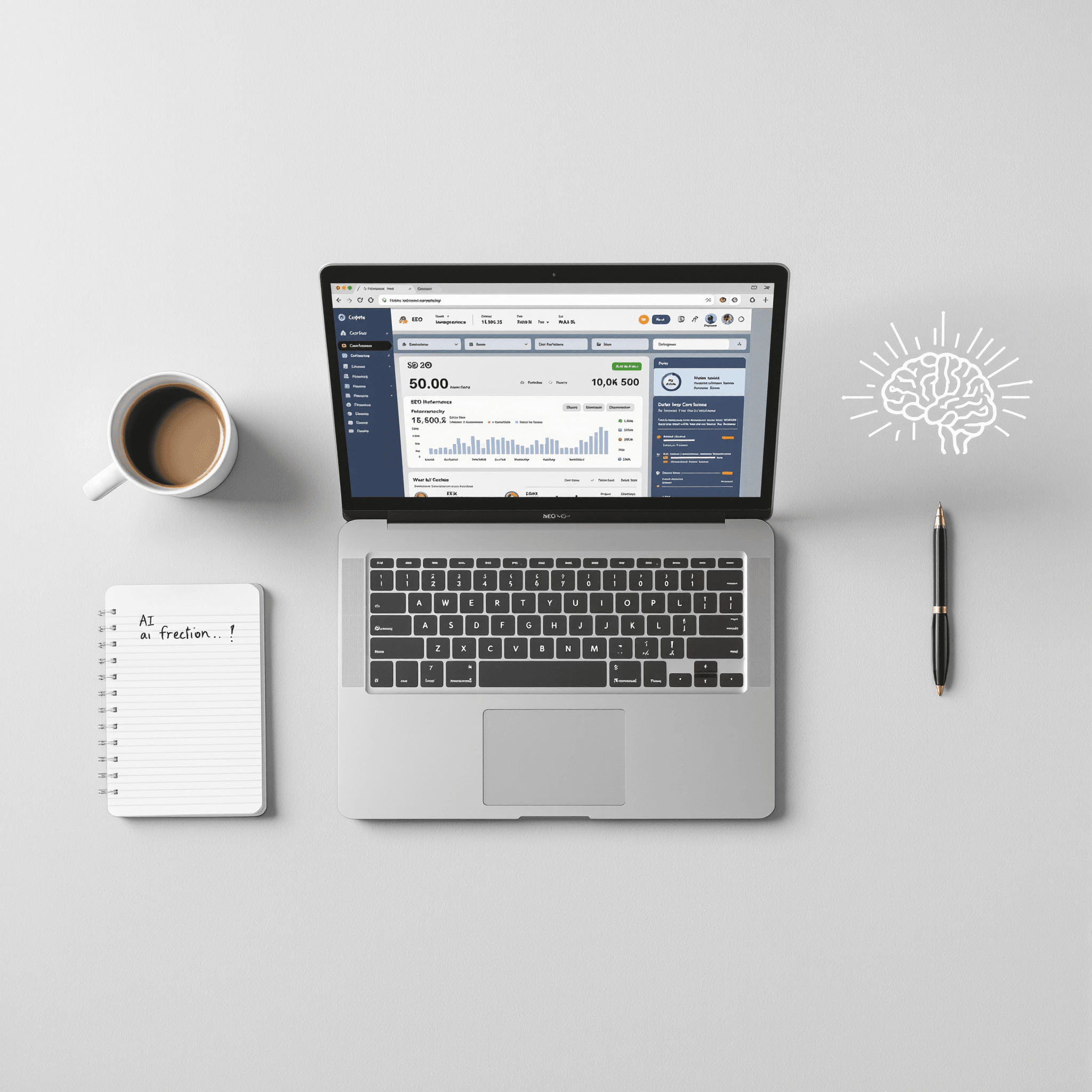 A content planning visual representing structured topic coverage and internal linking support.